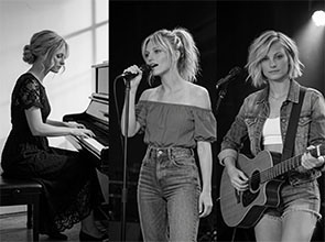 Tatty playing piano, singing, playing her acoustic